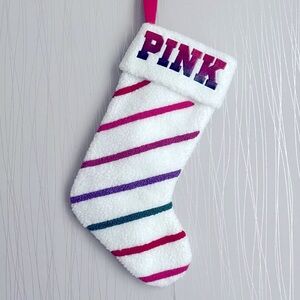PINK Victoria's Secret  Sherpa Christmas Holiday Stocking